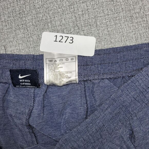 Nike Court Men Shorts Large Drawstring Elastic Waist Pockets Unlined Blue - Picture 10 of 10